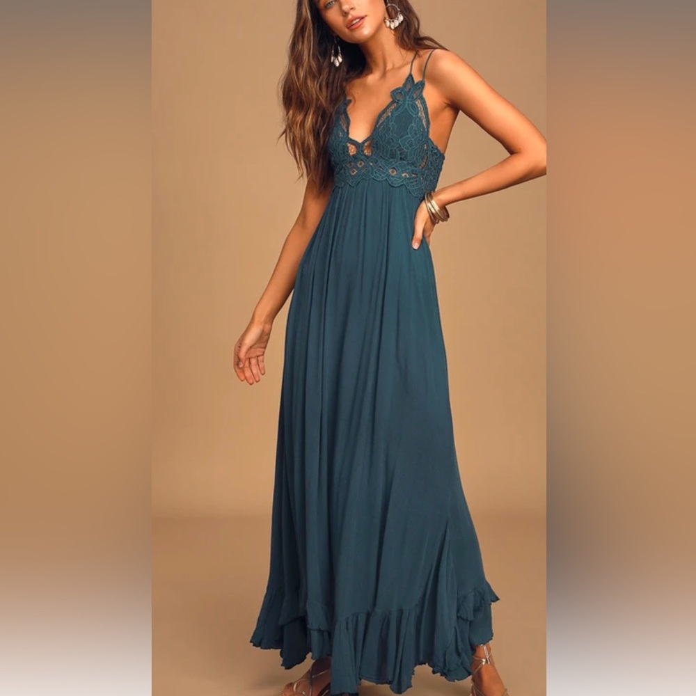 Free People Adells Maxi Slip Dress